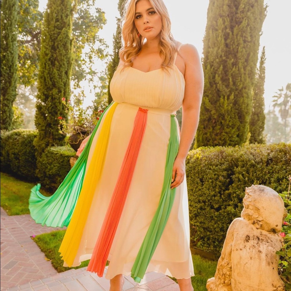 curvy multi color tassel maxi dress